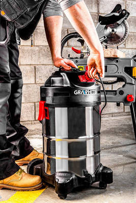 GRAPHITE  59G607  Dielenský vysávač 1500W, objem nádrže 30l