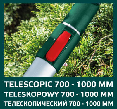 VERTO  15G253  Nožnice teleskopické 700-1000 mm, čepeľ 96 mm
