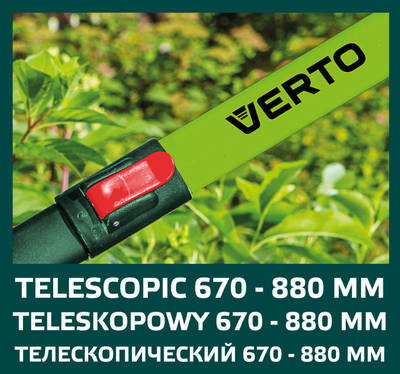 VERTO  15G312  Teleskopické živé ploty na živý plot 670 - 880 mm, čepeľ 200 mm