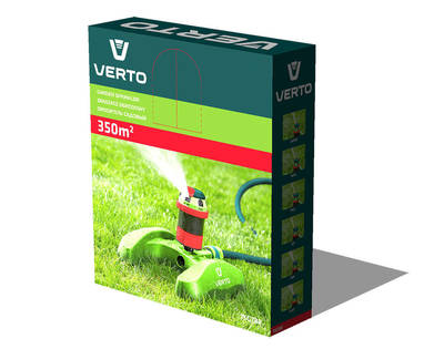 VERTO  15G788  Záhradný postrekovač, 6 funkčný, 350 m2