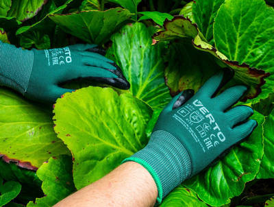 VERTO  97H151  Záhradné rukavice, potiahnuté nitrilom, veľkosť 8 "