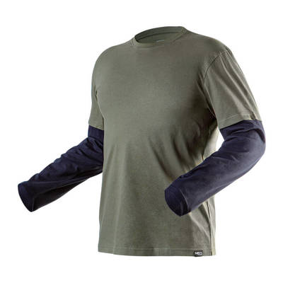 NEO  81-616-L  Pánske tričko CAMO, s dlhým rukávom, zeleno šedé, veľ. L
