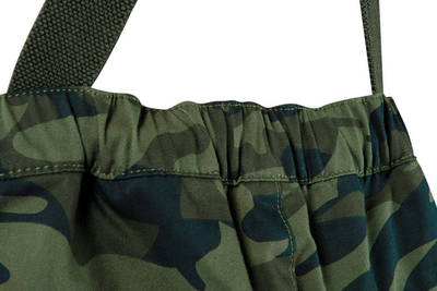 NEO   81-241-S  Pracovné nohavice na traky CAMO, zelené maskáčové, veľ. S