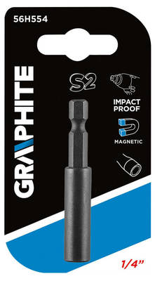 GRAPHITE  56H554 Rázový magnetický držiak bitov 60mm