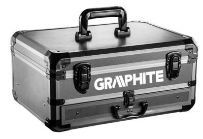 GRAPHITE ENERGY+  58G022-PS15 Aku Sada v hliníkovom kufríku: vŕtací skrutkovač 2x18V / 2,0Ah, 10 mm, odnímateľná rukoväť + 109 ks príslušenstvo