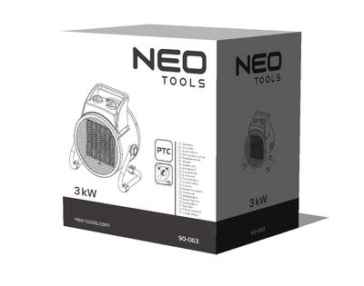 NEO  90-063 Ohrievač 3kW s ventilátorom a termostatom