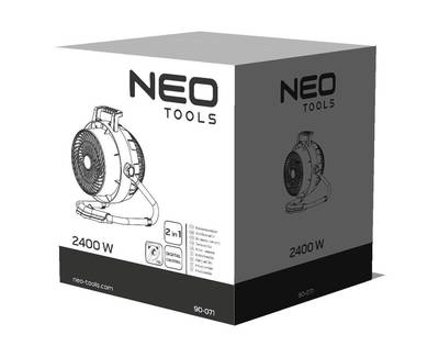 NEO  90-071 Ohrievač a ventilátor 2v1 2,4kW digitálne ovládanie