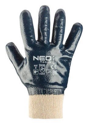 NEO  97-630-10 Rukavice bavlna potiahnutá nitrilom, 4121X, veľkosť 10