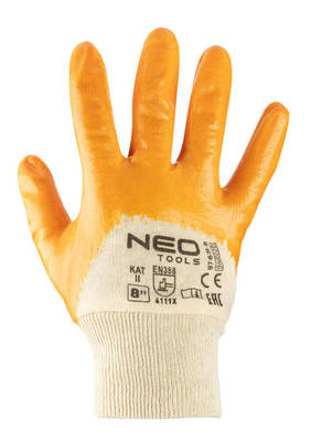 NEO  97-631-10 Rukavice bavlna potiahnutá nitrilom, 4111X, veľkosť 10
