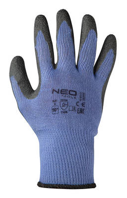 NEO  97-640-10 Rukavice bavlna s polyesterom potiahnutá latexom, 2143X, veľkosť 10