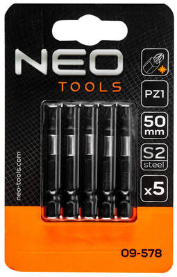 NEO 09-578 Bity úderové S2, 50mm, PZ1, 5 ks