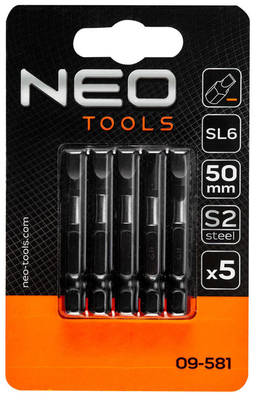 NEO  09-581 Bity úderové S2, 50mm, SL6, 5 ks
