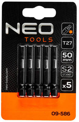 NEO  09-586 Bity úderové S2, 50mm, T27, 5 ks