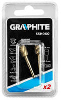 GRAPHITE  55H060 Frézka do minibrúsky HSS 7,8 mm, tvar valec, stopka 3,2 mm, 2 ks