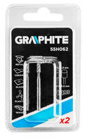 GRAPHITE  55H062 Frézka do minibrúsky HSS 2,3 mm, tvar valec, stopka 3,2 mm, 2 ks