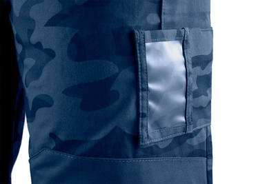 NEO  81-223-M Pracovné nohavice do pása CAMO navy, zloženie : 60% bavlna, 40% polyester, gramáž : 255g/m2, veľ.