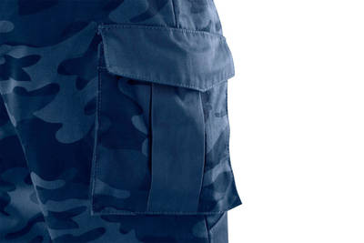 NEO  81-223-M Pracovné nohavice do pása CAMO navy, zloženie : 60% bavlna, 40% polyester, gramáž : 255g/m2, veľ.