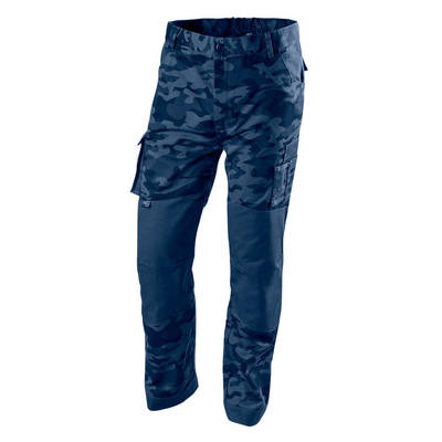 NEO  81-223-M Pracovné nohavice do pása CAMO navy, zloženie : 60% bavlna, 40% polyester, gramáž : 255g/m2, veľ.