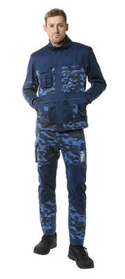 NEO  81-223-XL Pracovné nohavice do pása CAMO navy, zloženie : 60% bavlna, 40% polyester, gramáž : 255g/m2, veľ.XL
