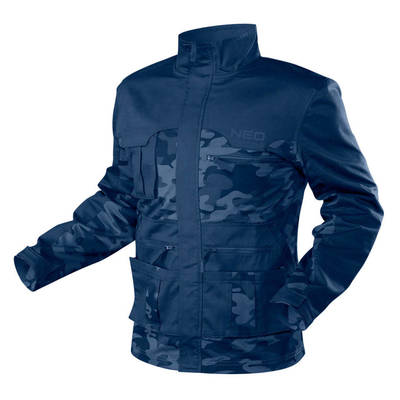 NEO  81-213-XXL Pracovná bunda CAMO navy, zloženie : 60% bavlna, 37% polyester, 3% spandex, gramáž 255g/m2, veľ.XXL