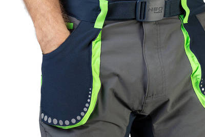 NEO  81-231-XL Pracovné nohavice do pása PREMIUM s opaskom, 4 way stretch, sivé, zloženie : 90% polyamid, 10% elastan, gramáž : 170g/m2, veľ.XL