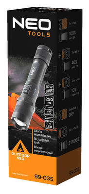 NEO  99-035 Nabíjatelná baterka 1000 lm OSRAM P9 LED