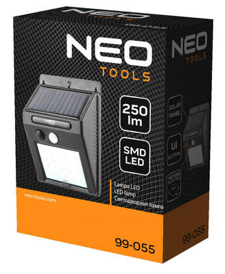 NEO  99-055 Nástenné solárne svietidlo 20 SMD LED 200 lm