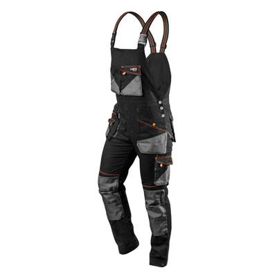 NEO  81-248-MPracovné nohavice na traky HD Slim, čierno-sivé, veľ. M