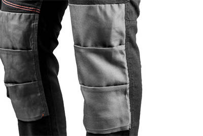 NEO  81-248-XXXL Pracovné nohavice na traky HD Slim, čierno-sivé, veľ. XXXL
