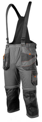 NEO  81-321-L Pracovné nohavice na traky Slim 6v1, 100% bavlna, L/52