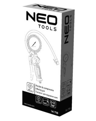 NEO  14-718 Fúkacia pištol s manometrom 80 cm