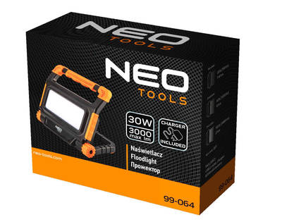 NEO  99-064  Reflektor 3000 lm SMD LED, nabíjací