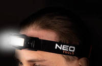 NEO  99-069  Čelovka USB nabíjateľná 180 lm COB LED + pohybový senzor