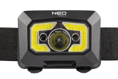 NEO  99-073  Čelovka USB 250 lm COB LED nabíjateľná + pohybový senzor