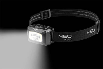 NEO  99-073  Čelovka USB 250 lm COB LED nabíjateľná + pohybový senzor