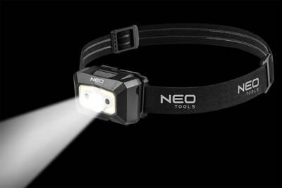 NEO  99-073  Čelovka USB 250 lm COB LED nabíjateľná + pohybový senzor