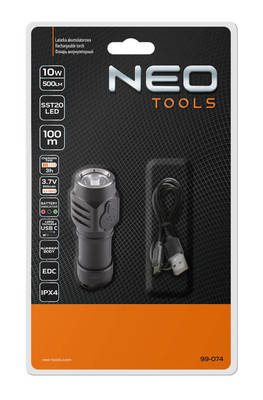 NEO  99-074  Baterka USB C nabíjacia 500 lm SST20 LED