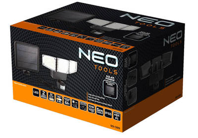 NEO  99-089  Solárne nástenné svietidlo trojité LED 1000 Im