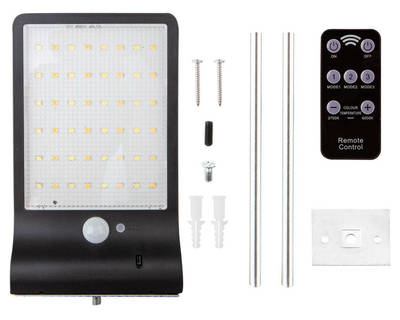 NEO  99-090  Solárna pouličná lampa + SMD LED diaľkové ovládanie 450 Im