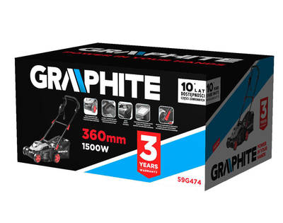 GRAPHITE  59G474  Elektricka kosačka 1500 W,  360 mm