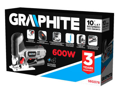 GRAPHITE  58G078  Priamočiara píla 600 W