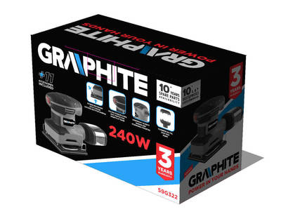 GRAPHITE  59G322  Vibračná brúska 240W, podložka 110 x 100 mm