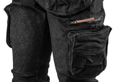 NEO  81-233-XXL  Pracovné nohavice DENIM, čierne, veľ. XXL/56, 410g/m2, zloženie: 98% bavlna, 2% elastan