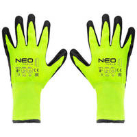 NEO  97-613-8  Pracovné rukavice izolované, latexom potiahnutý nylon, 4142X, žlté, veľ. 8