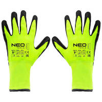 NEO  97-613-9  Pracovné rukavice izolované, latexom potiahnutý nylon, 4142X, žlté, veľ. 9