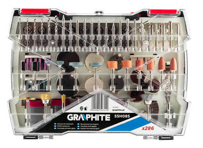 GRAPHITE  55H085  Príslušenstvo pre mini brúsku, sada 286 kusov