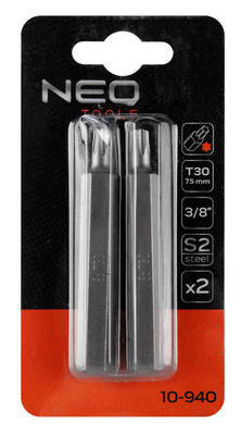 NEO  10-940  Bity TORX T30 x 75 mm, S2 x 2 ks.