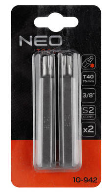 NEO  10-942  Bity TORX T40 x 75 mm, S2 x 2 ks.