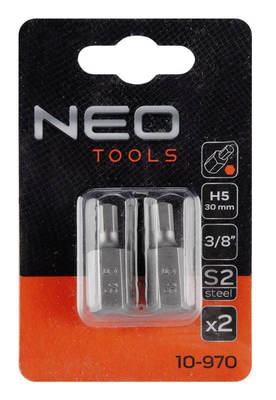 NEO  10-970  Bity HEX 5 x 30 mm, S2 x 2 ks.