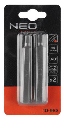 NEO  10-982  Bity HEX 6 x 75 mm, S2 x 2 ks.